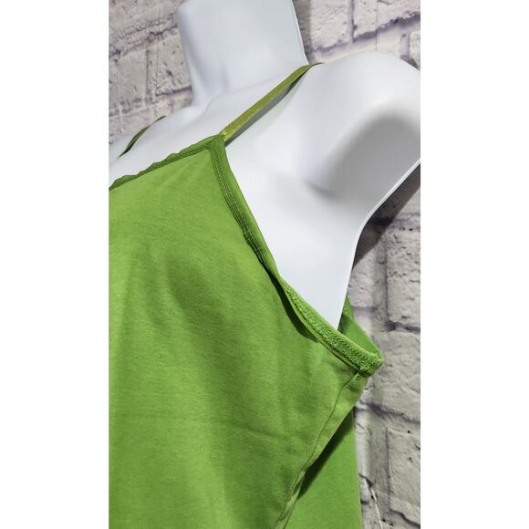 Lane Bryant Green Adjustable Spaghetti Strap Tank Top 14 16 Lightweight Soft - Picture 3 of 5